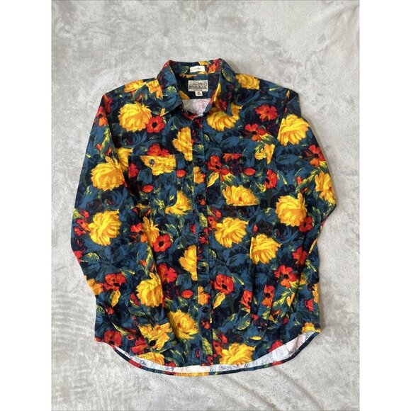 Men’s J.crew Mid Weight Flannel Classic Multicolored Floral Size Medium - Picture 4 of 11